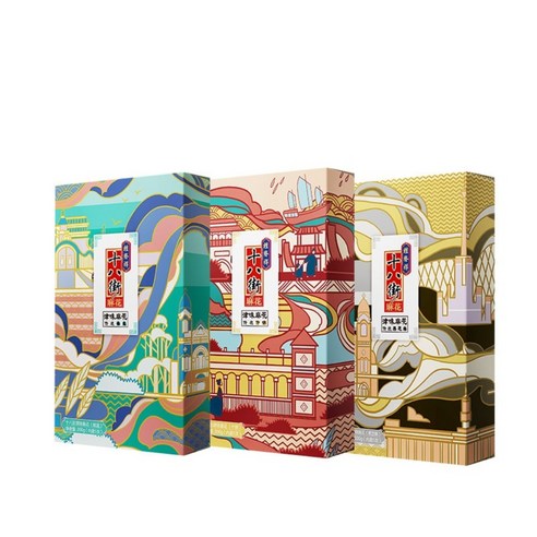 십팔가마화 5종 스낵 전통 꽈배기과자 중국 미니꽈배기, 모둠+소금후추+검은깨 200g 3팩