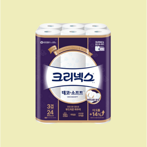 크리넥스 데코앤소프트 3겹 화장지, 28m, 24개입, 1개