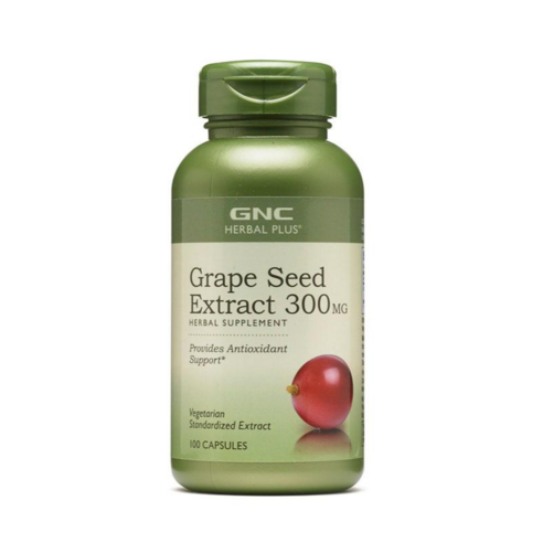 GNC 그레이프 씨드 추출물 300mg 캡슐 무설탕 글루텐 프리, 100정, 6개