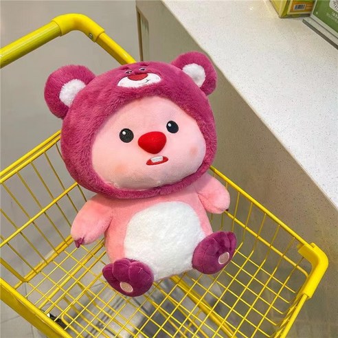 귀여운 랏소베어 루피인형 잔망루피 딸기곰 루피 토이스토리 선물 인형, 35cm