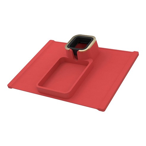 Retemporel 실리콘 소파 컵 홀더 트레이 팔걸이 용 코스터 캐디 안락 의자 미끄럼 방지 레드, 1개, 빨간색