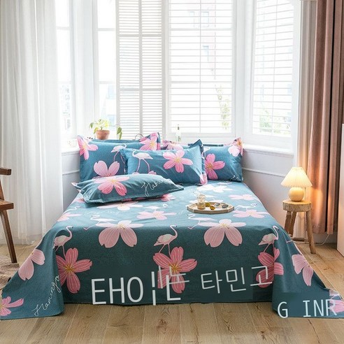 면 마 침대 시트 시트 단품 굵은 베 침대 시트 침대 덮개 먼지 방지 다다미 침대 시트 순면 굵은 베 아랫목 단품 두꺼운 면 마 사계절 유니버설 멜버른 - 평직 싱글 침대 cm, 부귀연년-평문