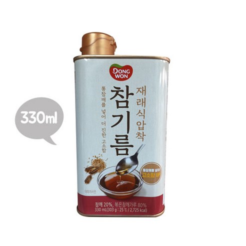 동원 재래식 압착 참기름, 1개, 330ml
