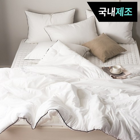 포근함과 청결함을 동시에, 띵스룸 블랙라인 호텔이불 세트