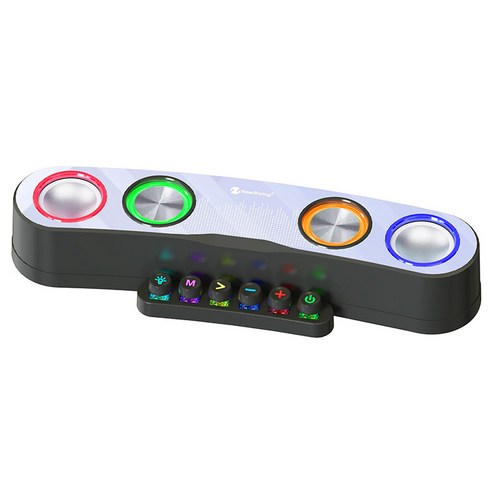 애드론 RGB 게이밍 스피커 사운드바 컴퓨터 노트북 데스크탑 PC스피커, 블랙