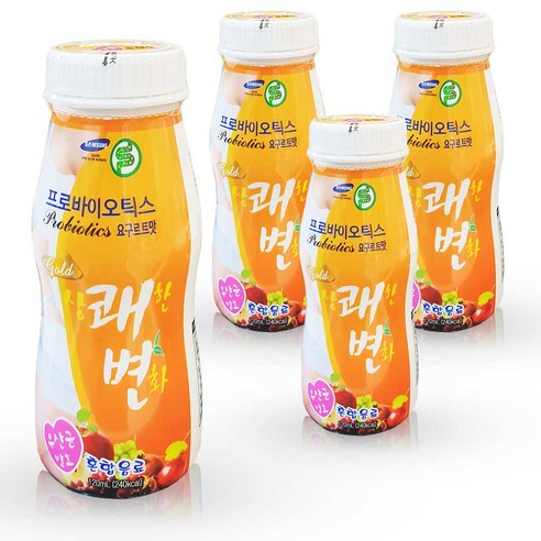 프로바이오틱스 골드 상쾌한변화 120ml 요구르트 맛, 4개