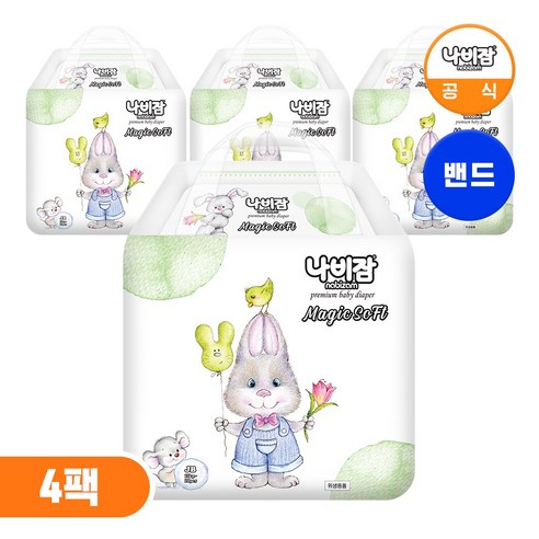 나비잠 매직소프트 밴드 기저귀 남녀공용, 112매, 점보형(2XL)