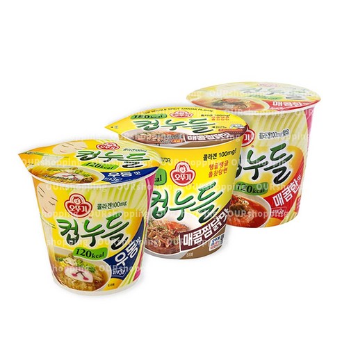 컵누들3종 (매콤찜닭맛5+매콤한맛5+우동맛5), 1세트