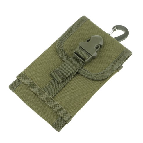 스포츠 팩 가방 휴대 전화 가방 파우치 지갑 홀스터 벨트 클립, 육군 녹색, 15x10 cm, 나일론