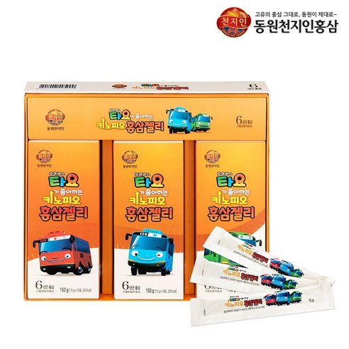 [동원천지인] 꼬마버스 타요가 좋아하는 키노피오 홍삼젤리 (15g x 30포) 30일분_49500, 15g, 30개
