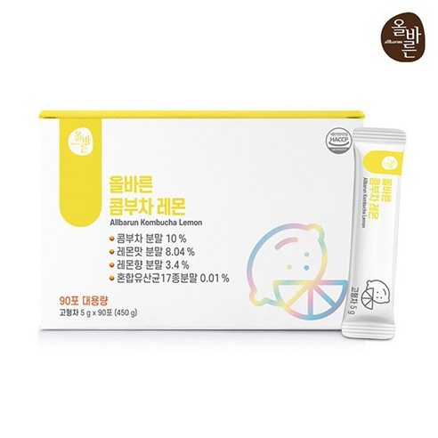 올바른 콤부차 레몬, 5g, 90개입, 1개
