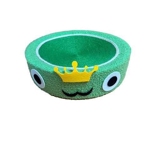 뉴프렐류드 고양이 원형 컬러 스크래쳐 40X10cm, 1개, 작은개구리