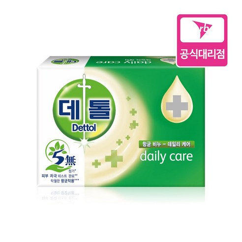 데톨 항균 비누 데일리케어, 95g, 15개