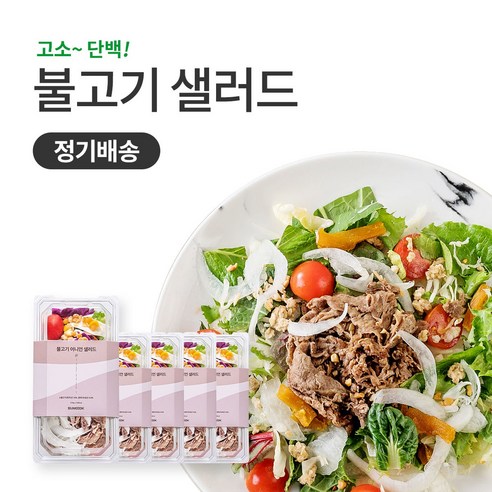 슬림쿡 [정기배송] 불고기 샐러드 1일1식(5팩) X 1주, 1회