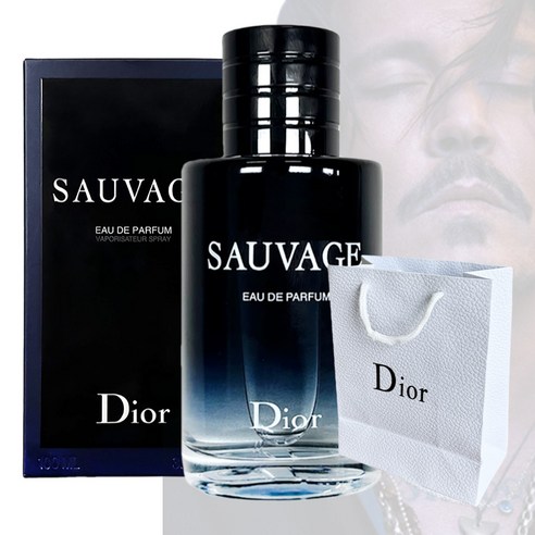 [선물쇼핑백] 크리스챤 디올 향수 소바쥬 오드 퍼퓸 남자 남성 perfume 조니뎁 dior sauvage, 3개, 100ml