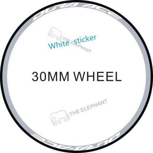 충돌 로드 바이크 듀라 에이스 림 휠 스티커 맞춤형 트림 700C 레이싱 1 세트 8 개, [01] 30mm  white