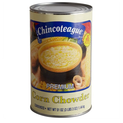 친커티그 콘 차우더 1.44kg 4팩 프리미엄 51 oz. Chincoteague Condensed Corn Chowder, 4개