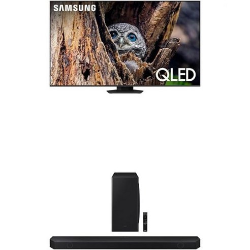 삼성 85인치 클래스 QLED 4K Q80D 시리즈 퀀텀 HDR 스마트 TV QN85Q80D 2024 모델 Q800D 5.1.2ch 사운드바 w무선 돌비 애트모스 오디오 Q심포