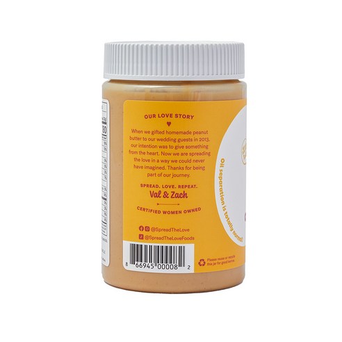 순수함으로 가득 찬 건강한 맛, 스프레드더러브 오가닉 네이키드 땅콩버터