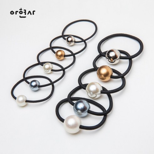 국산 진주방울 머리끈 (1box=10ea)