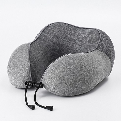 [LM] 분리형 빨 수있는 사무실 낮잠 성인 자동차 여행 자궁 경부 Neckrest U 자형 베개 메모리 폼 베개 휴대용, 26x28x14cm, Gray