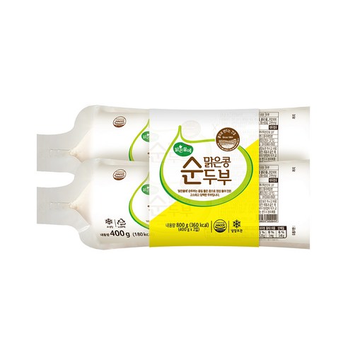 맑은물에 맑은콩 순두부 400gx2개, 2개, 400g