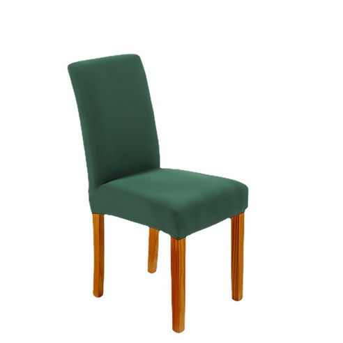반 스트레치 의자 커버 니트 의자 커버 단색 스트레치 의자 커버 호텔 의자 커버 사무실, F820001011 짙은 녹색, 高：45-55cm，长：38-50cm，宽：30-45cm