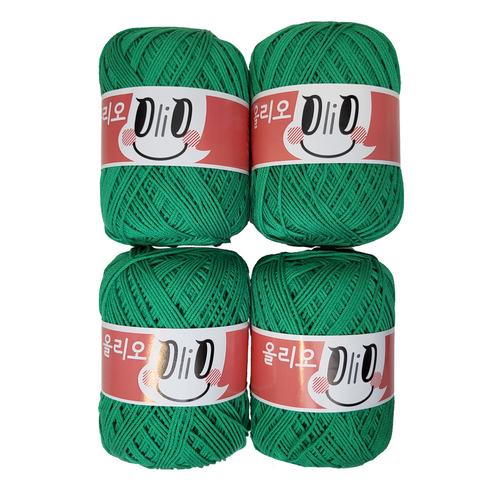 울클럽 모티브 토트백 만들기 DIY 올리오실 4볼세트, 745 그린