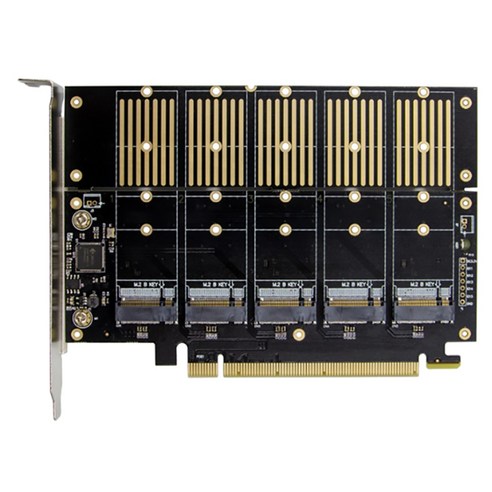 JMB585 PCIE X16 M.2 키 B NVME SSD 확장 카드 NGFF SSD 랩톱 PC 용 어댑터 카드, 보여진 바와 같이, 하나