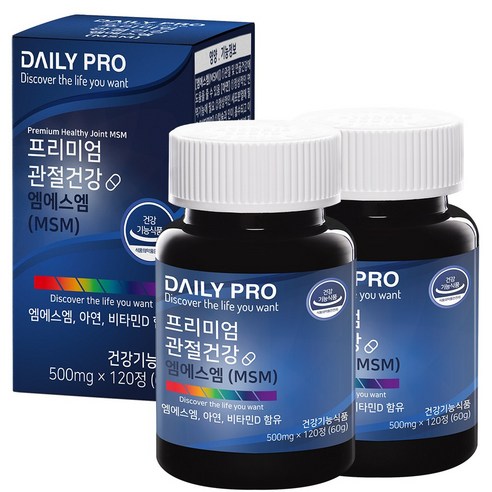 데일리프로 프리미엄 관절 건강 MSM, 120정, 2개