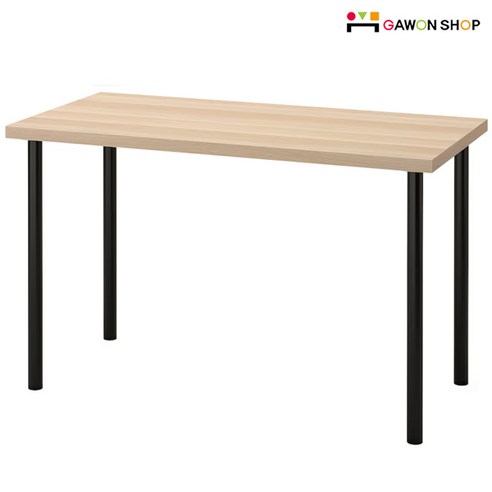 [맞춤박스구성/무료배송] 이케아 LAGKAPTEN 테이블 (120x60)+ADILS 기본다리세트, 화이트스테인상판-블랙다리