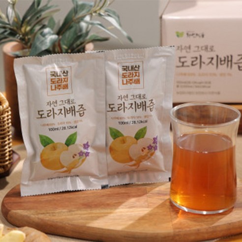 자연의 건강함을 담은 목 건강 지킴이, 자연 그대로 도라지배즙