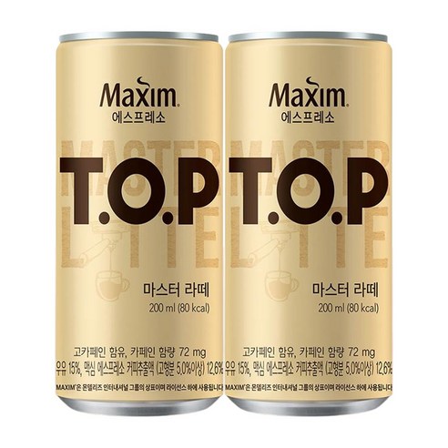 TOP 맥심 T.O.P 마스터 라떼 - 음료 | 쿠팡