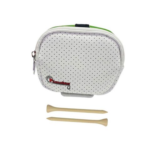 3 골프 공을위한 작은 PU 가죽 골프 공 운반 가방 남성 여성을위한 휴대용 골프 공 보관 가방, 하얀, 12.5x9x5cm