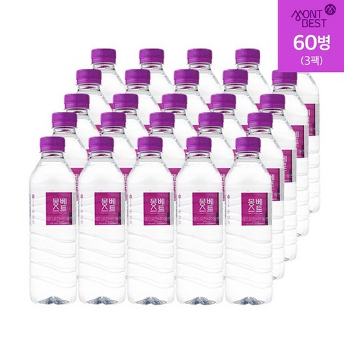 몽베스트 생수 500mLx60입, 60개, 500ml