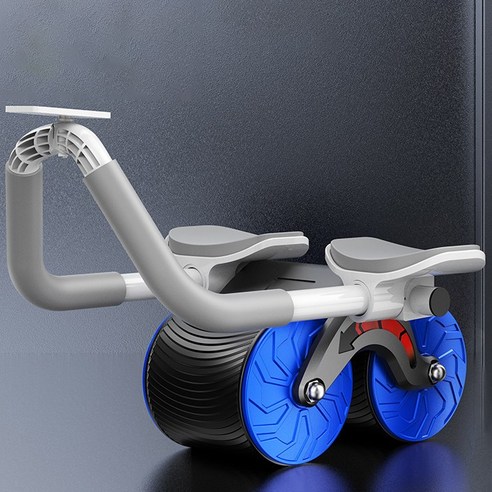 Neirny AB 슬라이드 리바운드 플랭크 트레이너 저소음 AB휠 롤아웃 복근 코어 운동기구 뱃살 다이어트+무릎패드, 블루