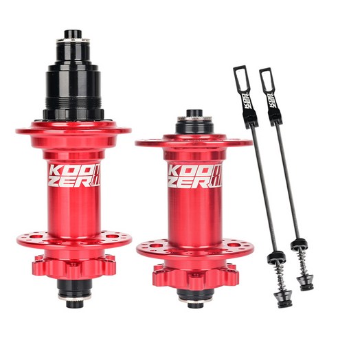 산악 자전거 허브 전면 후면 세트 32H MTB 자전거 허브 디스크 브레이크 QR 꼬치, {"색상":"빨간"}, {"수건소재":"알루미늄 합금"}
