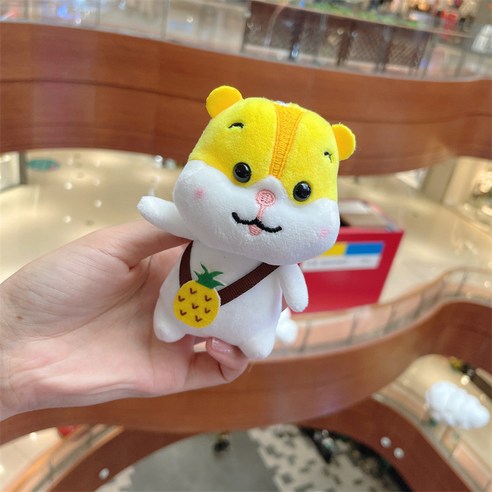 열쇠고리 귀여운 인형 쿠션 책가방겸용, [파인애플 다람쥐 3종 세트!]