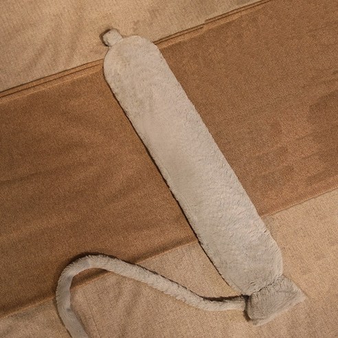 오래가는 보온 물주머니 따뜻한 손 따뜻한 발 및 따뜻한 배꼽에 겨울 선물 여자 친구를위한 슈퍼 긴 열 절연 뜨거운 물 가방, 순수한 회색, 작은 자수 53cm (자수 없는 단색)