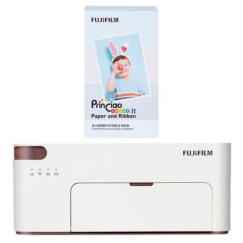 프린치아오 스마트 2세대 디지털 포토 프린터 + 페이퍼 앤 리본 전용인화지 100 x 152mm, 화이트