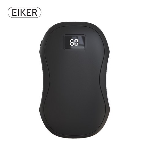 EIKER 듀이 핸드워머 양면 발열 휴대용 충전식 USB C타입 전기 손난로 보조배터리 5000mAh, 화이트