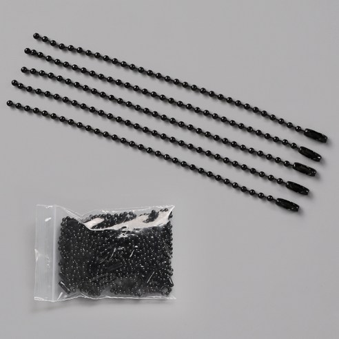 [모핸] 12cm 칼라군번줄(60개), 블랙, 60개