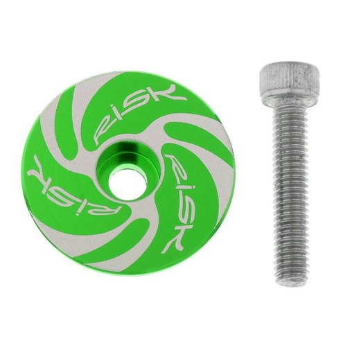 자전거 자전거 사이클링 1-1/8" MTB 알루미늄 스템 탑 캡 커버 헤드셋(나사 포함), 녹색 사이클론, 28.6mm, 알루미늄 합금