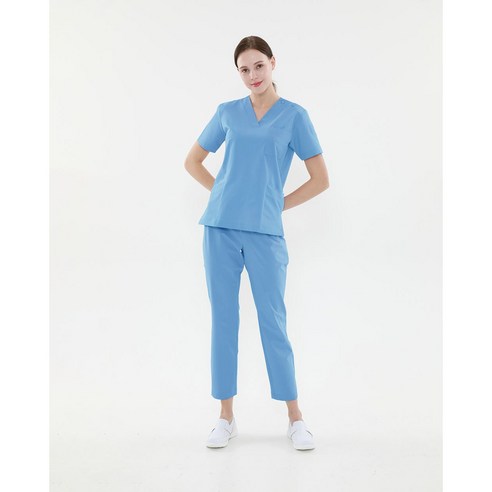 [EvermediUniform] 에버메디 고급 스판 어깨스냅단추 수술복 간호복 의사 유니폼세트