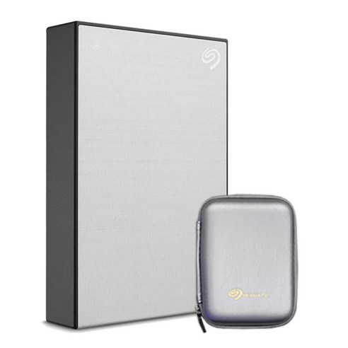 씨게이트 ONE TOUCH HDD 외장하드 + 파우치, Silver, 4TB