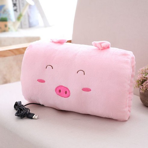 [FNJ] Usb 전기 난방 손 따뜻하게 만화 손 따뜻하게 패드 소녀 따뜻한 아기 따뜻한 손 플러시 베개 따뜻한 손 베개, 하나, 골드