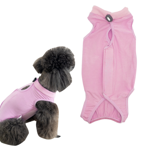 난펫 강아지 환견복 고양이 환묘복 중성화옷 중성화복 중성화수술옷 옷, 분홍색