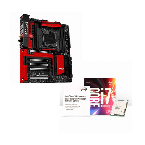 MSI X99A GODLIKE 메인보드 + intel i7-6900K CPU 번들