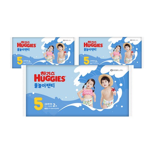 하기스 물놀이 팬티 기저귀 남여공용, 특대형(XL), 6개 특대형(XL) × 6개, 단계 × 총 수량 섬네일