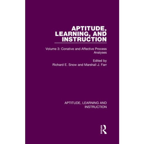 (영문도서) Aptitude Learning and Instruction Hardcover, Routledge, English, 9780367756178